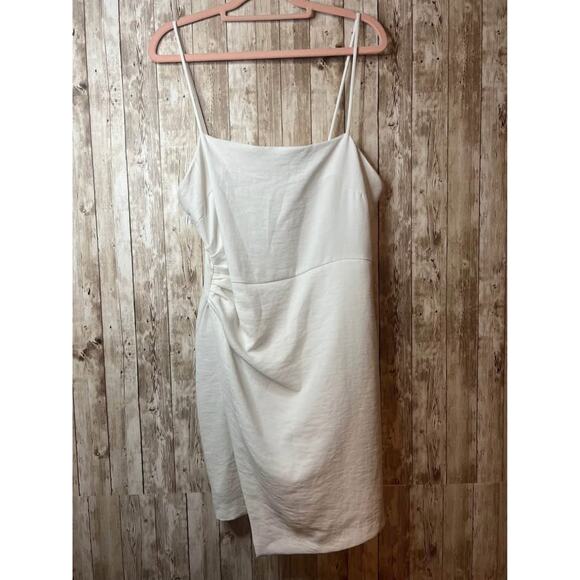 ZARA Dresses & Skirts - ZARA 🤍 White Draped Slip Dress | Size L NWOT | Effortless 🔥